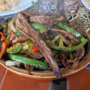 Steak fajitas