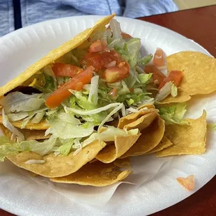 Crispy shredded beef taco