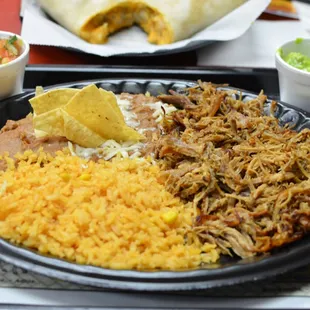 #7 Carnitas combination plate