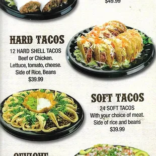Menu - Food Trays