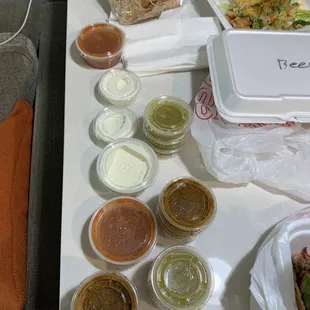 Tons of yummy sauces!