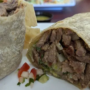 Carne asada burrito - very meaty!