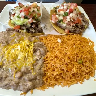 Carne Asada Taco Plate