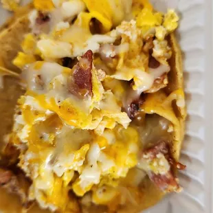 Bacon and Eggs Breakfast Taco