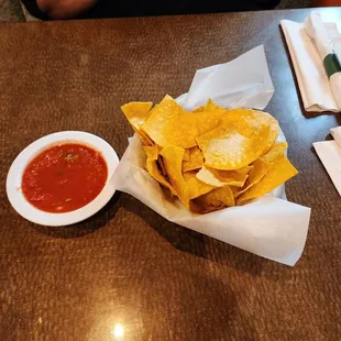 Free chips and salsa.