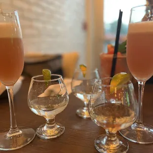 a variety of cocktails