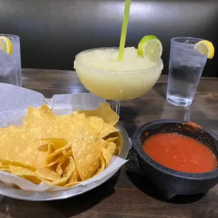 Hot sauce, chips &amp; margaritas!!