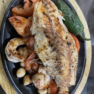 a plate of food on a table