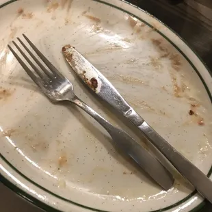Finished my plate of veggie enchilada. Yes, it was that good!