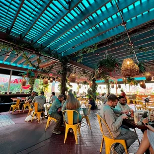 Outdoor courtyard seating