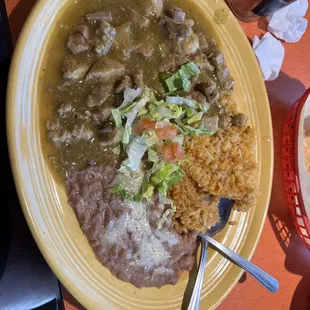 Chile verde plate