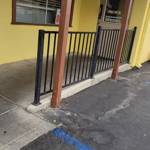 the entrance to the restaurant