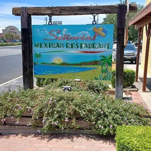 Senorial Mexican Restaurant Out front Entrance SIgn