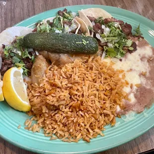 Carne Asada Taco Combo.  DELICIOUS!!!!!!!