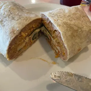 Chile relleno burrito- not on the menu but we asked and of course they made it!
