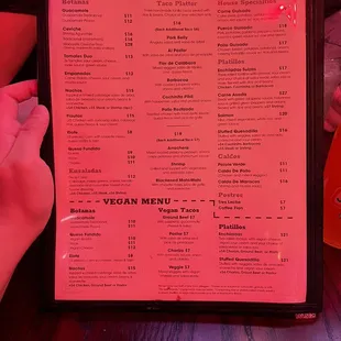 Dinner Menu