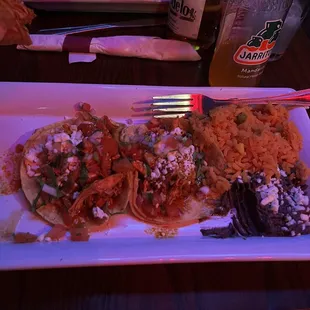 Pollo Rostizado Taco Platter