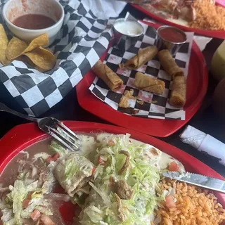 Wet Burritos Dinner