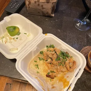 Grilled chicken taco