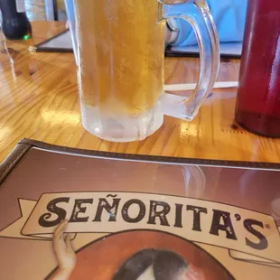 House brewed lime and pale cerveza.