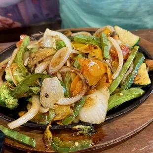 Vegetable fajitas  - highly recommend if you are vegetarian!