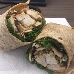 Pesto chicken wrap