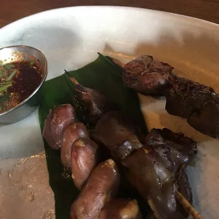 Grilled Heart & Liver - Hua Jai & Tub Gai Yang