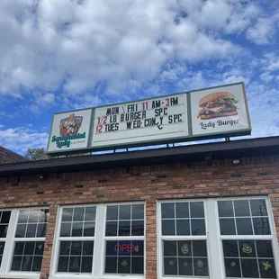 the front of the restaurant