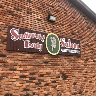 sign on brick building