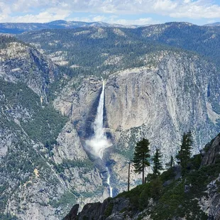 View of what appears to be Yosemite Falls