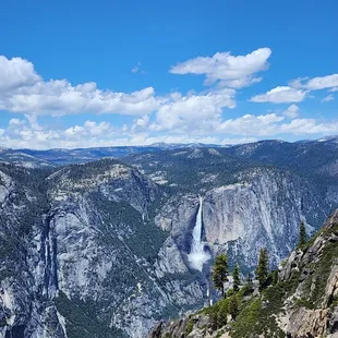 View of what appears to be Yosemite Falls