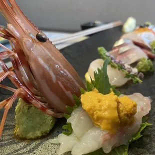 Sushi and sashimi plate