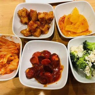 a variety of asian dishes