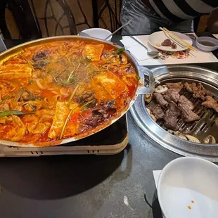 Gopchang hotpot and bbq