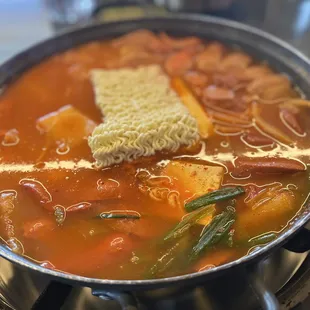 Army stew with ramen