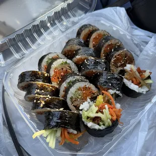 Fire Spicy Pork Gimbap and Fire Spicy Gimbap