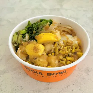  a bowl of food