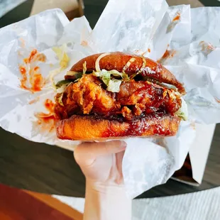 Sweet &amp; Spicy Fried Chicken Sandwich