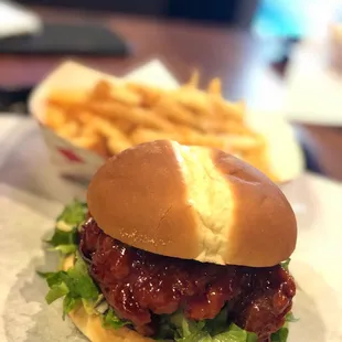 Sweet &amp; Spicy Fried Chicken Sandwich