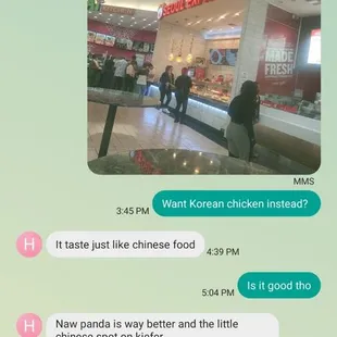a screenshot of a text message