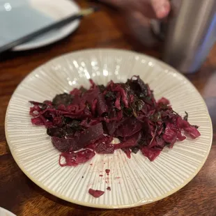Beet kale kimchi