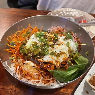 Oversalted Bibimbap - someone could have died eating that entire bowl. I can't believe they serve that level of salt to customers!