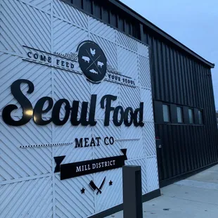 a sign for seoul food