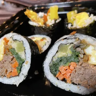 Bulgogi Kimbap - this roll is loaded with Korean flavors (10 pieces)