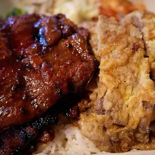 Spicy pork / Meat jun combo