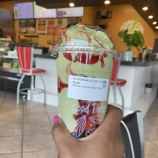 Matcha Strawberry Slush