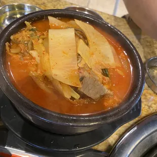 Spicy kalbi soup
