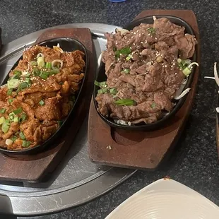 Ribs, pork, beef and chicken