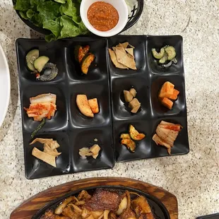 a variety of food items