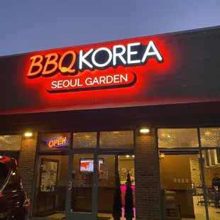 the front of a korean restaurant